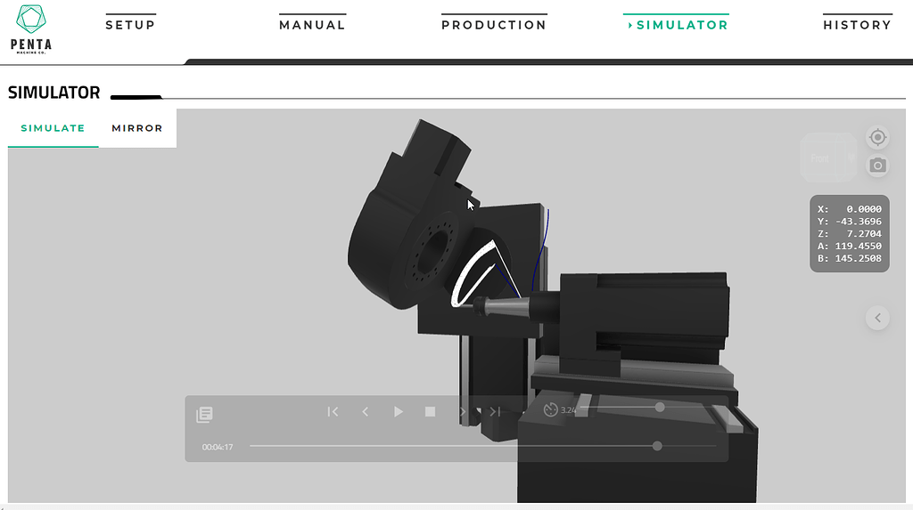 home made dro for axis positions - kinetic control -... Inbuilt Simulation - Kinetic Control - Penta Machine Community
